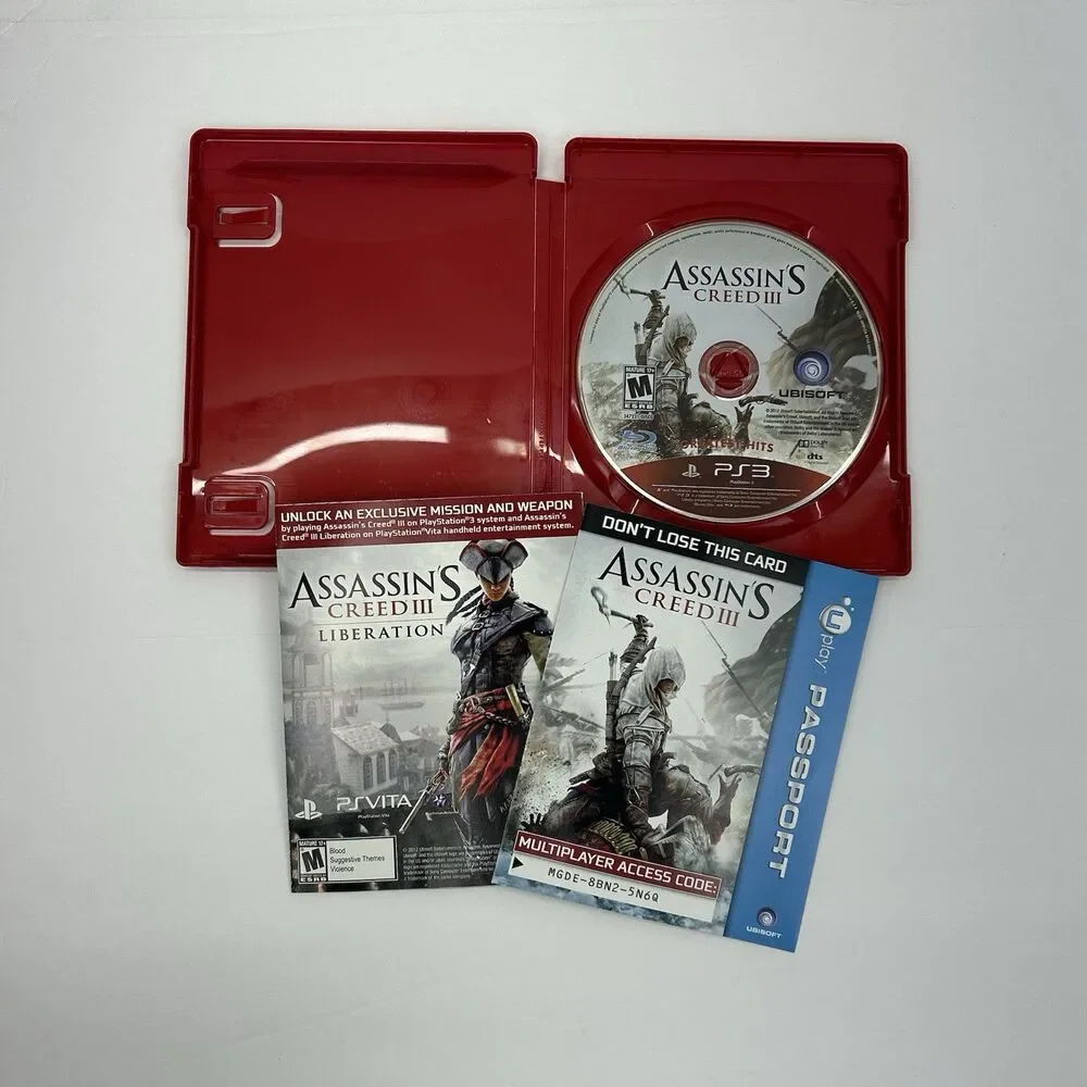 PlayStation 3 PS3 Bundle Lot Assassins Creed III Crysis 3 Uncharted 3 Drakes